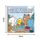 Ausmalbilder Cozy Friends Märchenbuch zum Ausmalen mit Motiven von Freunden und Freizeit 20×20 cm 24 Seiten für Kinder und Erwachsene 2