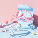 Außen-Schwimmbrille mit Ohrstöpseln Silikon-Wasserdichte Schwimmbrille für Pool, Meer und offene Gewässer 2