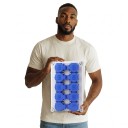 Außen wasserdichte Steckdosenbox 10 Steckdosen EU 220V 16A IP67, ABS 280×190×130 mm, grau mit blauen Deckeln, Wandmontage für Garten und Werkstatt 3
