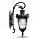 Außenwandleuchte Laterne im Retro-Stil Fassung E27 Schutzart IP65 43 x 23 x 16 cm Aluminium Schwarze Farbe Für die Fassade zum Eingang 2