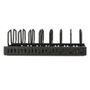 Ausziehbarer Organizer für Töpfe und Pfannen mit Schienen 42 × 21 × 3,5 cm aus Kohlenstoffstahl schwarz für Küchenschränke 2