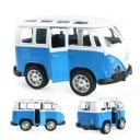 Autíčko retro bus Model klasického mikrobusu s bielou strechou a otváracími bočnými dverami Zliatina kovu a plast ABS Rozmery 10 x 5 x 5,5 cm 2