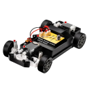 Auto da drift RC 1:24 20 km/h 4WD metallo plastica telecomando 3,7 V 20 minuti di guida luci LED batteria coni caricatore colore bianco 8