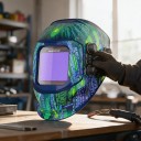 Auto-Darkening Welding Helmet 4 Sensors Switching 1/25000 s True Color Material PP For TIG MIG and ARC Welding and Grinding 6