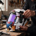 Auto-Darkening Welding Helmet Optika 1/1/1/1 Lens 10 x 9.3 cm 4 Arc Sensors Material PA For Welding and Grinding 5