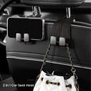 Auto-Haken für die Kopfstütze mit doppeltem Metallende elegantes Design weiche Oberfläche geeignet für Handtaschen Taschen und Kleidung 4