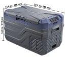 Auto-Kühlbox tragbare Kühlschrank 30 l 618×376×372 mm blau-grau kompakt für das Auto zum Reisen Camping und längeren Fahrten 2