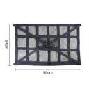 Auto plafondnet 80x54 cm zwarte opbergnet voor het plafond bagage-organizer met gespen voor het interieur van de auto 2
