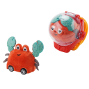 Auto RC con telecomando da polso 2,4 GHz giocattolo per bambini con luci LED mini auto da corsa con granchio rosso auto in plastica ricaricabile per bambini da 3 a 12 anni 1
