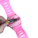 Auto RC con telecomando da polso 2,4 GHz giocattolo per bambini con luci LED mini auto da corsa con granchio rosso auto in plastica ricaricabile per bambini da 3 a 12 anni 4
