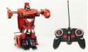 Auto robot 2v1 na diaľkové ovládanie Premena na robota aj počas jazdy Odolné proti nárazom LED svetlá Dosah 10 m Dĺžka auta 23 cm Červená farba 2