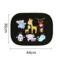 Auto Sonnenblende 2 Stück 36x44 cm Front- und Seitenabdeckung aus PVC Hightech Adsorptionsgewebe Sonnenschutz Autozubehör für Kinder und Erwachsene 2