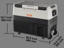 Autochladnička mini lednička s mrazákem 45 L 652 x 420 x 360 mm přenosná kompresorová lednice do auta na cesty a kempování 3