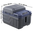 Autochladnička přenosná lednice 12 l 460×328×319 mm modro šedá kompaktní do auta na cestování výlety i kempování 2