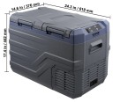 Autochladnička přenosná lednice 32 l kompaktní 618×376×442 mm šedá do auta na cestování výlety 2
