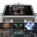 Autocolant 3D pentru geamul din spate al mașinii cu un motiv expresiv Decorare de mari dimensiuni din PVC pentru un aspect personalizat al mașinii 14