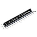 Autocolant 3D pentru mașină cu inscripția Limited Edition Emblemă metalică neagră cu litere argintii Rezistent la apă cu bandă adezivă puternică 6