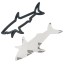 Autocolant 3D pentru mașini rechin 4