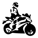 Autocolant auto - motociclist 5