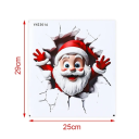 Autocolant de Crăciun pentru toaletă 25 x 29 cm Decorațiune cu motivul lui Moș Crăciun autocolant rezistent la apă pentru capacul WC Decorațiune de Crăciun 3