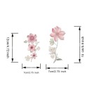 Autocolant decorativ flori 20 x 15 cm Aplicare ușoară Autocolant decorativ pentru pereți și suprafețe netede Decorațiune florală delicată pentru interior 2