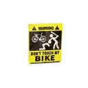 Autocolant pentru bicicletă 5x4 cm, nu atinge bicicleta mea, decorare amuzantă pentru cadru, autocolant autoadeziv pentru biciclete de munte și șosea, accesoriu colorat pentru ciclism 3