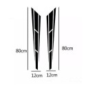 Autocolant pentru capotă 12 x 80 cm dungi negre aderență puternică folie decorativă accesorii auto autocolant personalizat 1 buc 2