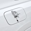 Autocolante colorido de gesto de oração a laser com cruz Autocolante para carroçaria e vidro Decoração de veículo Várias cores 11x18 cm 2