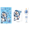 Autocolante de Crăciun pentru fereastră 20 x 30 cm Autocolante albastre cu motive de Crăciun Fulgi de zăpadă Decorațiuni pentru sticlă Autocolante reutilizabile 2
