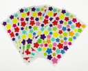 Autocolante decorative inimă colorată, stea, cerc - 6 frunze 6