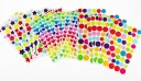 Autocolante decorative inimă colorată, stea, cerc - 6 frunze 1