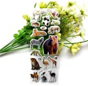 Autocolantes 3D com animais para crianças Imagens em relevo em PVC com motivos realistas Folhas 17 x 7 cm Embalagem 10 folhas em seleção aleatória 2