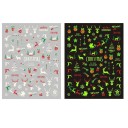 Autocolantes 3D de Natal para unhas N981 8