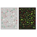 Autocolantes 3D de Natal para unhas N981 3