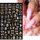 Autocolantes 3D de Natal para unhas N984 1