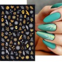 Autocolantes 3D de Natal para unhas N984 4