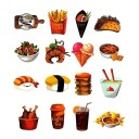 Autocolantes comida 50 unid 4