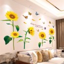 Autocolantes de parede 60 x 90 cm Girassóis Após a aplicação aproximadamente 110 x 100 cm Autocolantes florais para parede Girassóis amarelos 2