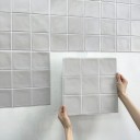 Autocolantes decorativos em azulejo para parede 30 x 30 cm PVC efeito 3D 10 unidades autocolantes para cozinha e casa de banho 2