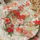 Autocolantes florais com efeito transparente 40 un 9x14,5 cm PET para scrapbook, diário, cartões, álbum, decoração, criação 6