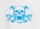 Autocollant de capot - têtes de mort 9