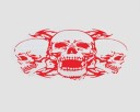 Autocollant de capot - têtes de mort 8
