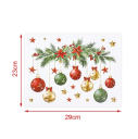 Autocollant de Noël pour toilettes 23 x 29 cm Décoration avec motif de branches de conifères et d'ornements Autocollant élégant pour la décoration 3