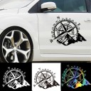 Autocollant de voiture compas A1517 1
