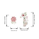 Autocollant décoratif fleurs 20 x 15 cm Application facile Autocollant décoratif pour murs, meubles et surfaces lisses Élégante décoration florale pour l'intérieur 2