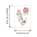 Autocollant décoratif fleurs 20 x 15 cm Application facile Autocollant décoratif pour murs, meubles et surfaces lisses Élégante décoration florale pour l'intérieur 3