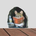 Autocollant mural trou de souris 5 pcs 3