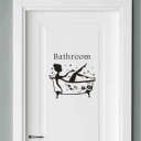 Autocollant pour porte de salle de bain 1