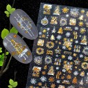 Autocollants 3D de Noël pour ongles 1