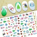 Autocollants 3D de Noël pour ongles N977 8